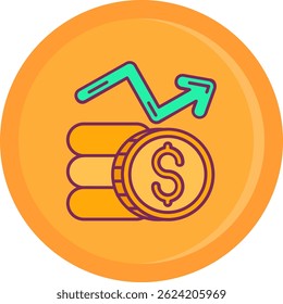 Línea de ganancias Vector Icon Design