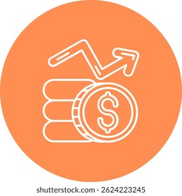 Profits Line vector Icon Design