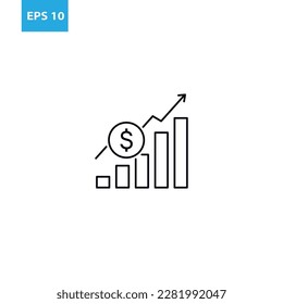 Profits outline icon Vector illustration