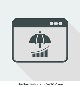Profits secure on internet - Vector flat icon