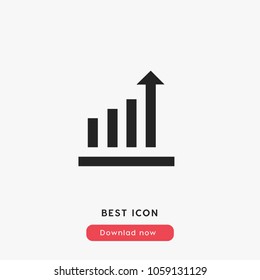 Profits vector icon. Chart symbol. Best modern flat pictogram illustration for web and mobile apps design