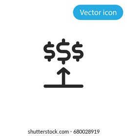Profits vector icon, illustration symbol