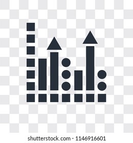 Profits vector icon isolated on transparent background, Profits logo concept