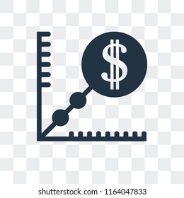 Profits vector icon isolated on transparent background, Profits logo concept