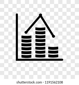 Profits vector icon isolated on transparent background, Profits transparency logo concept