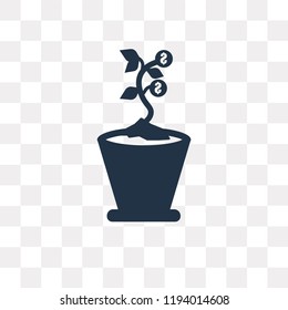 Profits vector icon isolated on transparent background, Profits transparency concept can be used web and mobile