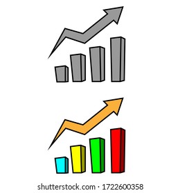 Profits vector icon set. economic illustration sign collection. sales symbol.