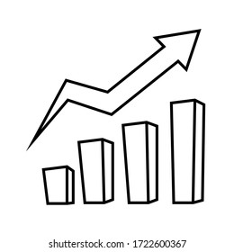 Juego de iconos vectoriales de ganancias. colección de signos de ilustración económica. símbolo de ventas.