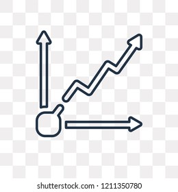 Profits vector outline icon isolated on transparent background, high quality linear Profits transparency concept can be used web and mobile