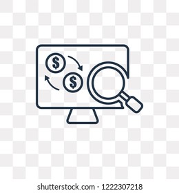 Profits vector outline icon isolated on transparent background, high quality linear Profits transparency concept can be used web and mobile