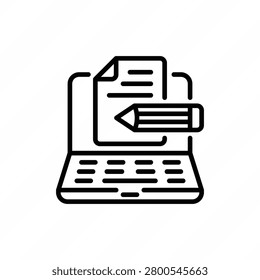 Proforma invoice, preliminary bill, invoice template thin line icon. Vector illustration.