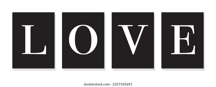 A profound message of love conveyed through elegant black ink on pure white canvas, featuring captivating typography and design.