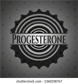 Progesterone realistic dark emblem