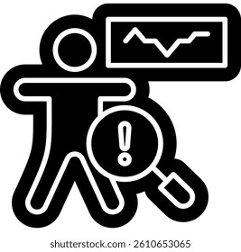 Prognosis glyph solid icon, health care