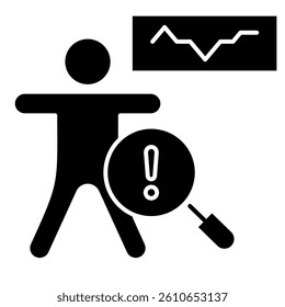 Prognosis glyph solid icon, health care
