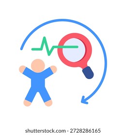 Prognostics Icon Flat Vector Illustration
