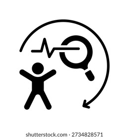 Prognostics Icon Glyph Vector Illustration
