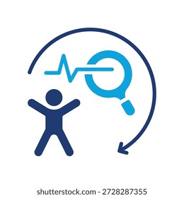 Prognostics Icon Mixed Vector Illustration