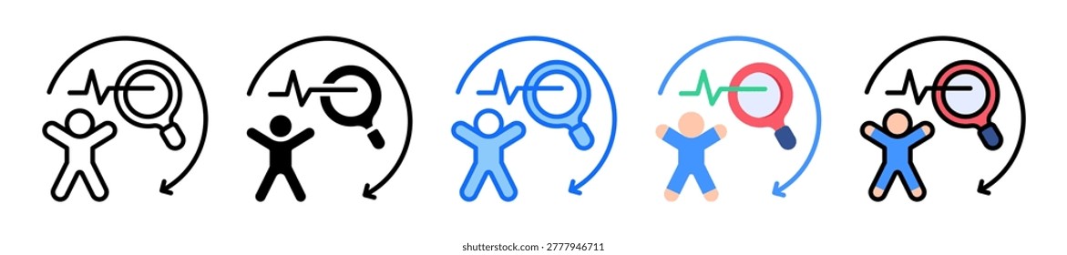 Prognostics Icon Set Multiple Style Collection Vector Illustration