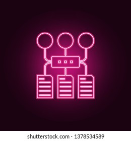 program algorithm icon. Elements of Web Development in neon style icons. Simple icon for websites, web design, mobile app, info graphics