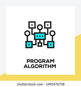 PROGRAM ALGORITHM AND ILLUSTRATION ICON CONCEPT