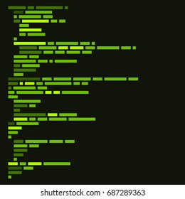Program Code Listing, Abstract Programming Background. Vector Illustration