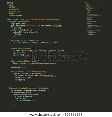 Program Code Listing, Abstract Programming Background. Vector