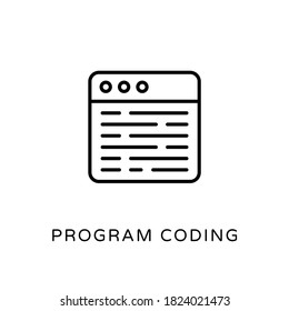 Program Coding icon in vector. Logotype