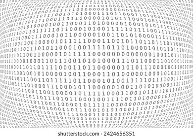Program datum background. Programming binary coding. Matrix illustration