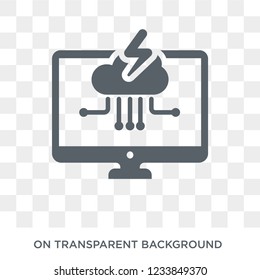 Program error icon. Trendy flat vector Program error icon on transparent background from Programming collection. 