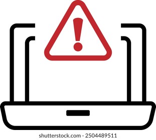 Program error icon vector in black solid flat design icon isolated on white background