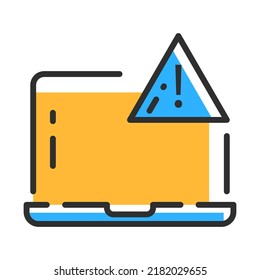 Program error. Web page error line icon. Vector illustration
