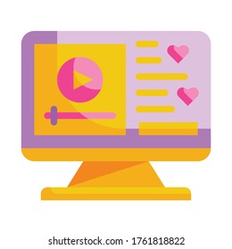Program Flat icon. Live and Streaming.