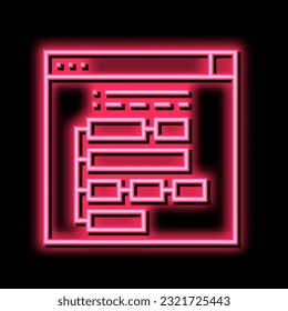 vector de signo de luz de neón de jerarquía de programa. ilustración de jerarquía de programa