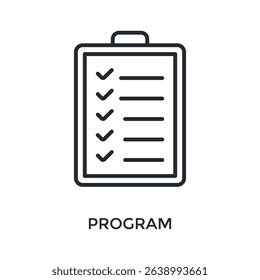 Program Icon Outline Style. Vector Illustration For Graphic Design
