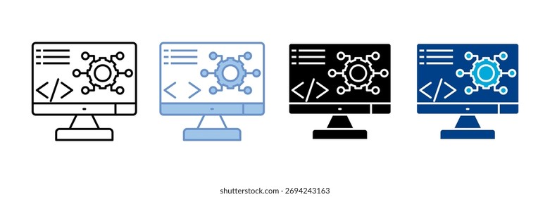 Program Icon Set Multiple Style Collection
