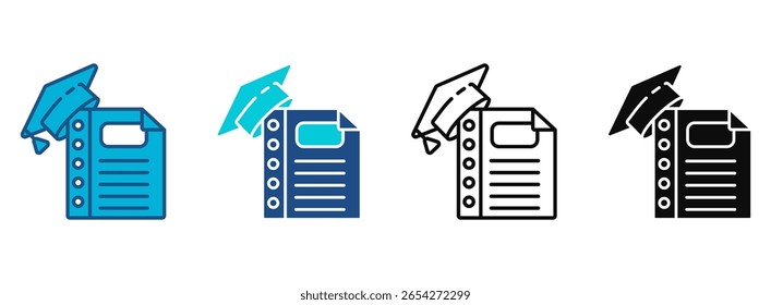Program Icon Set With Multiple Styles. Vector Illustration