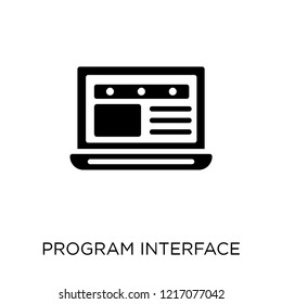 Program Interface icon. Program Interface symbol design from Programming collection. Simple element vector illustration on white background.