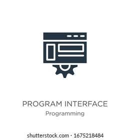 Program interface icon vector. Trendy flat program interface icon from programming collection isolated on white background. Vector illustration can be used for web and mobile graphic design, logo, 