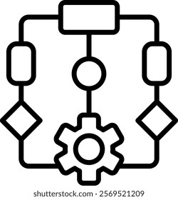 Program Line Vector Icon Design