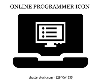 Program search icon. Editable Program search icon for web or mobile.