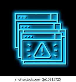 program security technology neon light sign vector. program security technology illustration