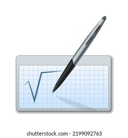 Program window for write and pen or ballpen for school and preschool