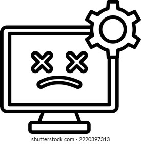 Programing error Vector icon which is suitable for commercial work and easily modify or edit it
