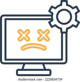 Programing error Vector icon which is suitable for commercial work and easily modify or edit it
