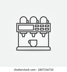 Programmable Digital Coffee Maker line vector concept icon or logo element