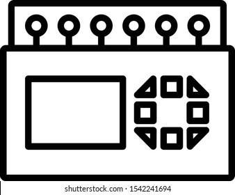 Programmable logic controller board, panel icon vector