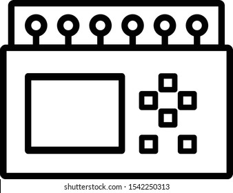 Programmable logic controller board, panel icon vector