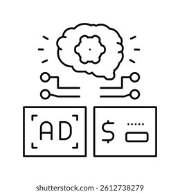 programmatic advertising line icon vector. programmatic advertising sign. isolated contour symbol black illustration