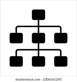 Programme planning or sitemap workflow thin line icon, Linear workflow icon for new business. vector illustration on white background